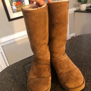 Tall brown UGG boots